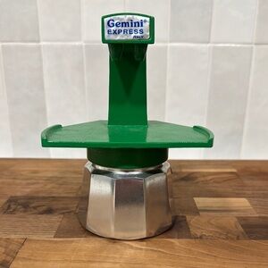 Gemini Express Green and Silver Espresso Maker